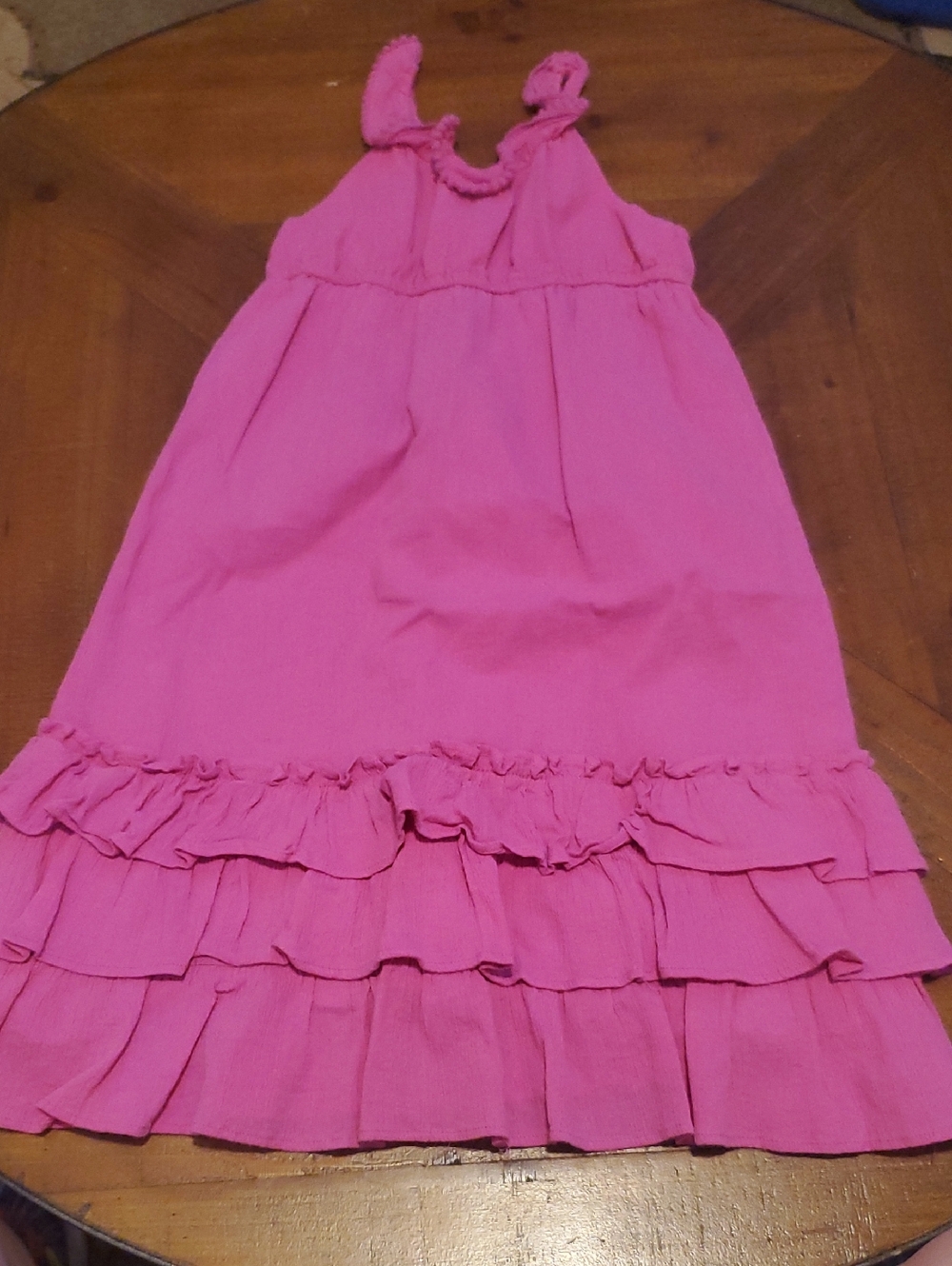 Cherokee Hot Pink Ruffled Tiered Sundress